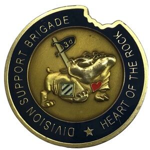 Military Challenge Coin Army Enamel Metal Heart Eagle